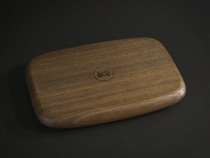 Small wooden tray bottom view